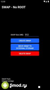 SWAP — No ROOT